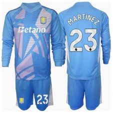 Aston Villa Emiliano Martinez #23 Målvakt Tredjeställ Barn 2024-25 Långa ärmar (+ Korta byxor)